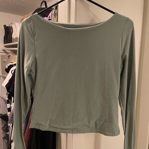 Sage Green Long Sleeve Women's Top